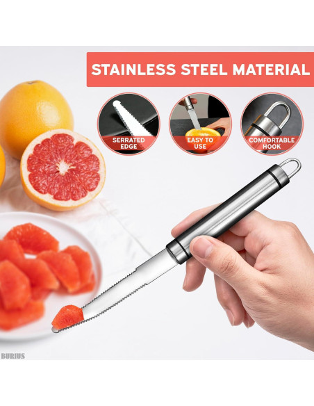 Cuchillo de Pomelo BURIUS de Acero Inoxidable 20.32 cm