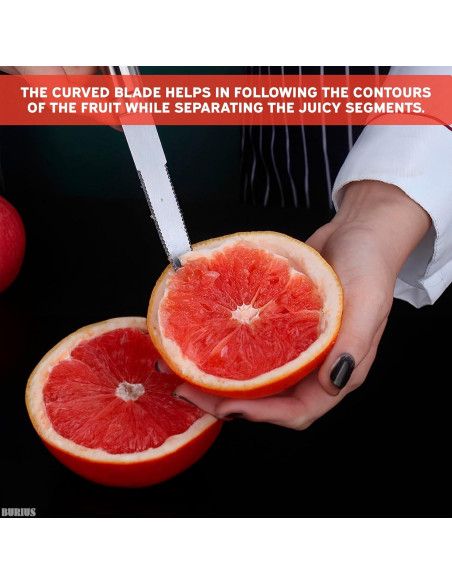 Cuchillo de Pomelo BURIUS de Acero Inoxidable 20.32 cm