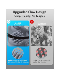 Masajeador Eléctrico de Cuero Cabelludo AMIR Verde, 96 Nodos 2