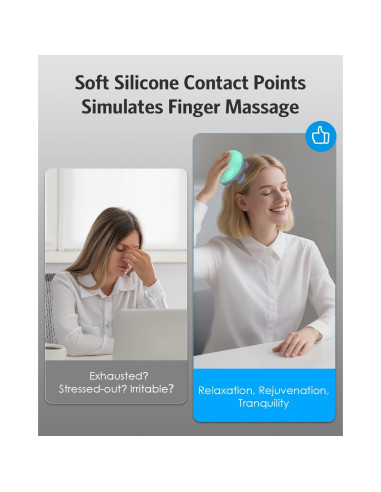 Masajeador Eléctrico de Cuero Cabelludo AMIR Verde, 96 Nodos