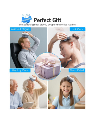 Masajeador Eléctrico de Cuero Cabelludo AMIR Verde, 96 Nodos