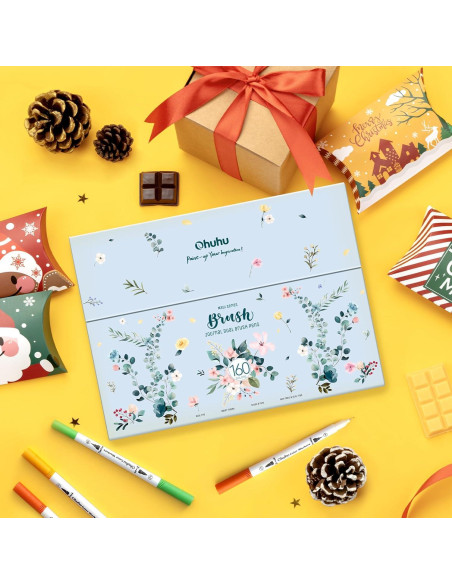 Marcadores Ohuhu 160 Colores a Base de Agua Doble Punta