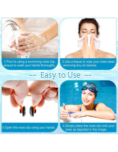 Clip de Nariz Impermeable STSAIL - 10 Piezas para Natación 2