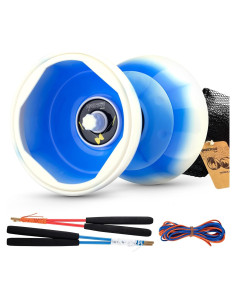 Yoyo Diábolo CHEE MONG MD01 Profesional 12.7 cm Azul Blanco
