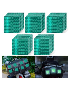 Cinta Reflectante Verde Tuyrchu 10x10 cm - 50 Pcs Alta Visibilidad