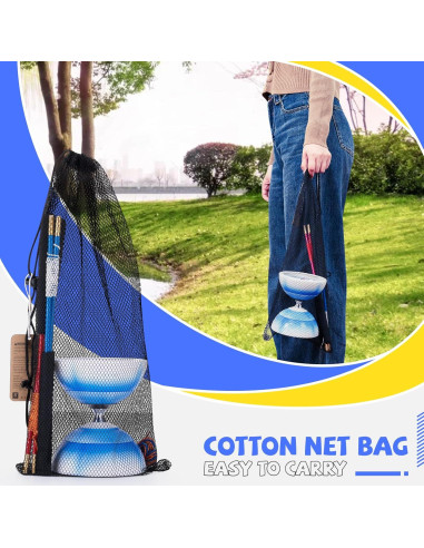 Yoyo Diábolo CHEE MONG MD01 Profesional 12.7 cm Azul Blanco