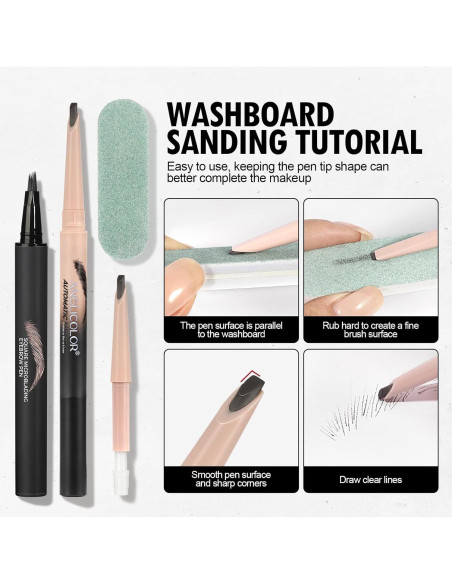 Bolígrafo de Cejas Anglicolor Microblading 01 Rubio Caramelo