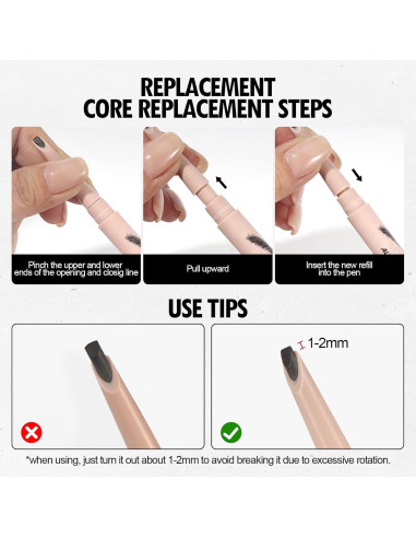 Bolígrafo de Cejas Anglicolor Microblading 01 Rubio Caramelo