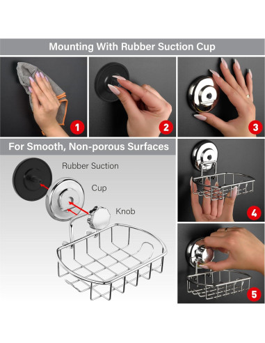 Soporte de Jabón HASKO con Ventosa Acero Inoxidable 11x12.7cm