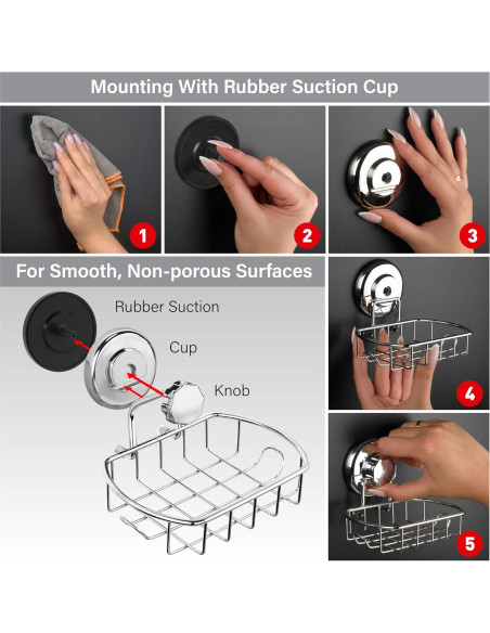 Soporte de Jabón HASKO con Ventosa Acero Inoxidable 11x12.7cm