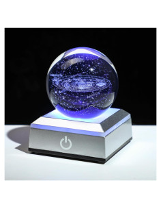 Bola de Cristal 3D YU FENG Sistema Solar con Luz LED 5,98 cm