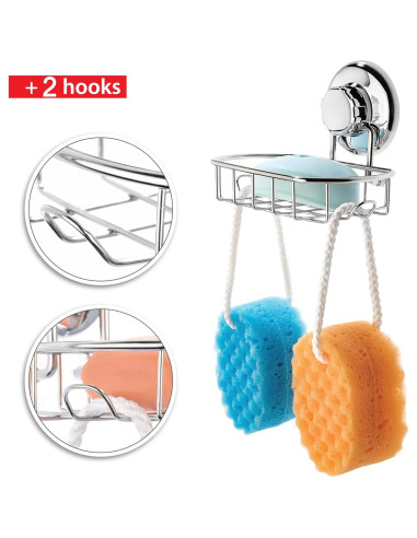 Soporte de Jabón HASKO con Ventosa Acero Inoxidable 11x12.7cm