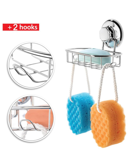 Soporte de Jabón HASKO con Ventosa Acero Inoxidable 11x12.7cm