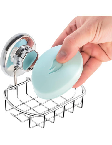 Soporte de Jabón HASKO con Ventosa Acero Inoxidable 11x12.7cm