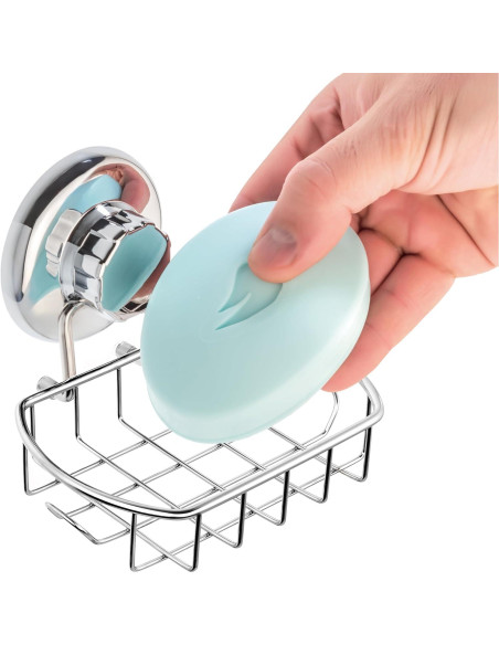 Soporte de Jabón HASKO con Ventosa Acero Inoxidable 11x12.7cm