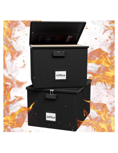 Caja Organizador de Archivos a Prueba de Fuego ROSONG 39.37x30.99cm