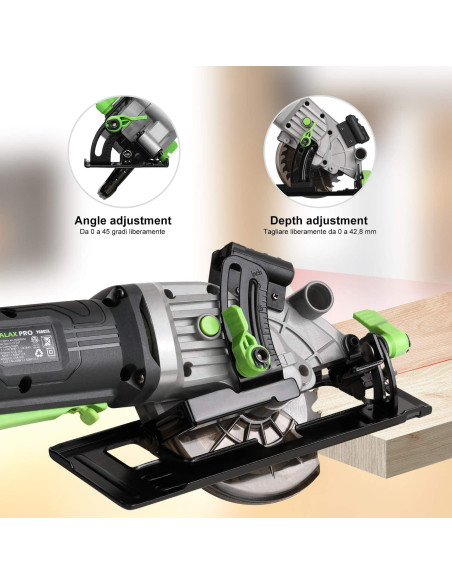 Sierra Circular GALAX PRO 4A 3500RPM 115mm con Guía Láser
