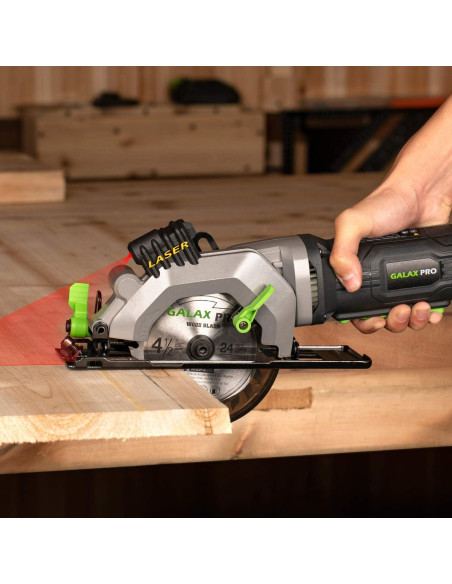 Sierra Circular GALAX PRO 4A 3500RPM 115mm con Guía Láser
