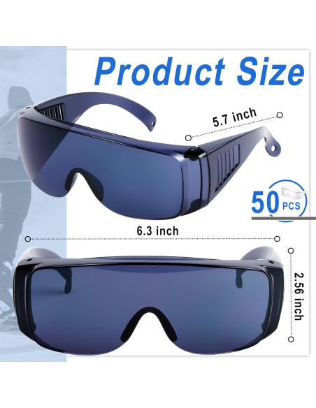 Gafas de Seguridad Kanayu 50 Pares Anti Niebla y Rayones