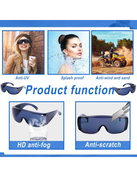Gafas de Seguridad Kanayu 50 Pares Anti Niebla y Rayones