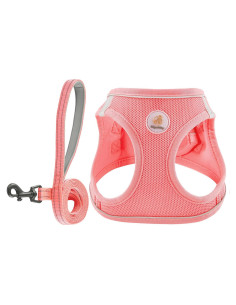 Conjunto Arnés y Correa para Perros Hipubby Rosa XXS