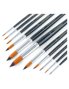 Set de Pinceles Redondos Transon 11 Piezas Nylon Artístico