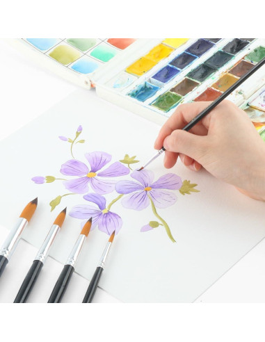 Set de Pinceles Redondos Transon 11 Piezas Nylon Artístico