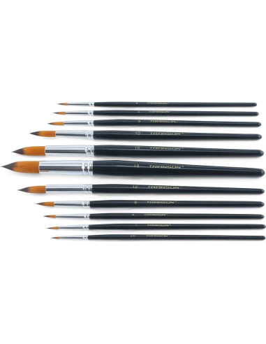 Set de Pinceles Redondos Transon 11 Piezas Nylon Artístico