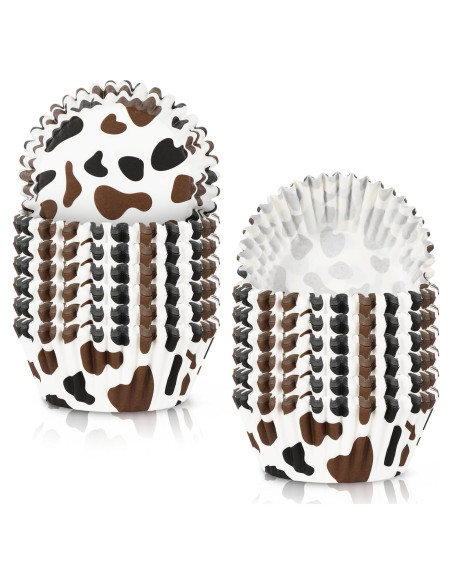 300 Tazas de Papel para Hornear Whaline Diseño Vaca 5x3cm