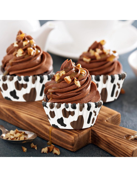 300 Tazas de Papel para Hornear Whaline Diseño Vaca 5x3cm