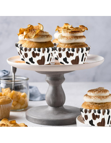 300 Tazas de Papel para Hornear Whaline Diseño Vaca 5x3cm