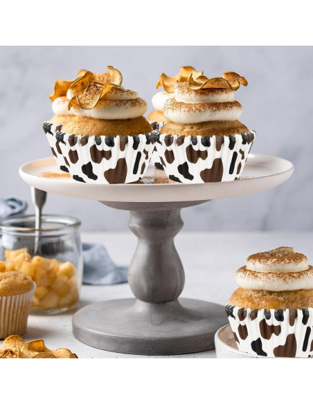 300 Tazas de Papel para Hornear Whaline Diseño Vaca 5x3cm