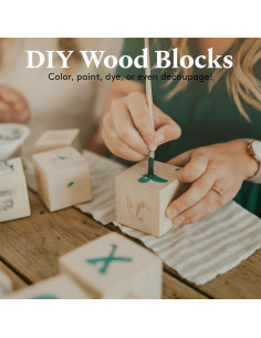 Cubos de Madera DIY Woodpeckers 1.27 cm Paquete de 100 Bloques 2