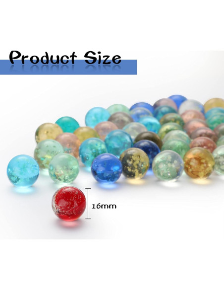 Canicas Brillantes Skylety 20 Piezas 16 mm Luminosa DIY