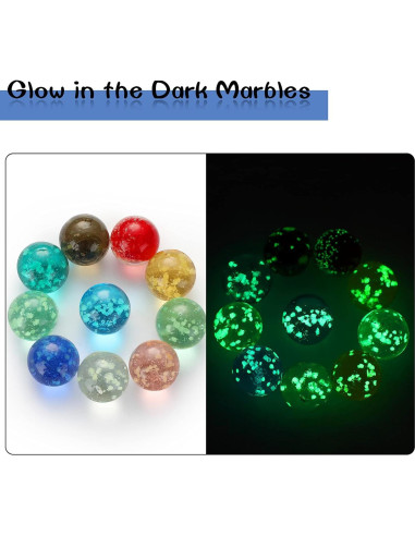 Canicas Brillantes Skylety 20 Piezas 16 mm Luminosa DIY