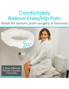 Asiento Elevado para Inodoro Vive Estándar 8.9 cm Crema 2