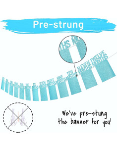 Banderín de Fotos de Cumpleaños 1 PartyHooman Azul 2