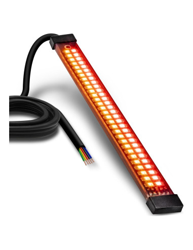 Tira de Luz LED Secuencial 8" ONLINE LED STORE Rojo/Ámbar