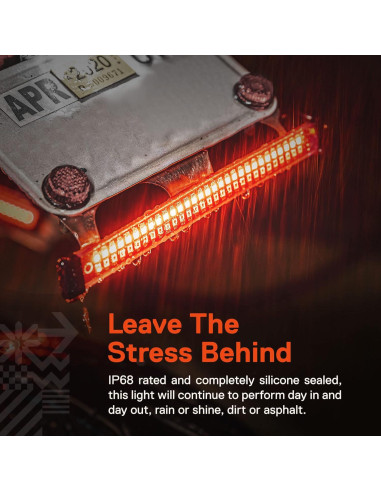 Tira de Luz LED Secuencial 8" ONLINE LED STORE Rojo/Ámbar