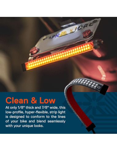 Tira de Luz LED Secuencial 8" ONLINE LED STORE Rojo/Ámbar