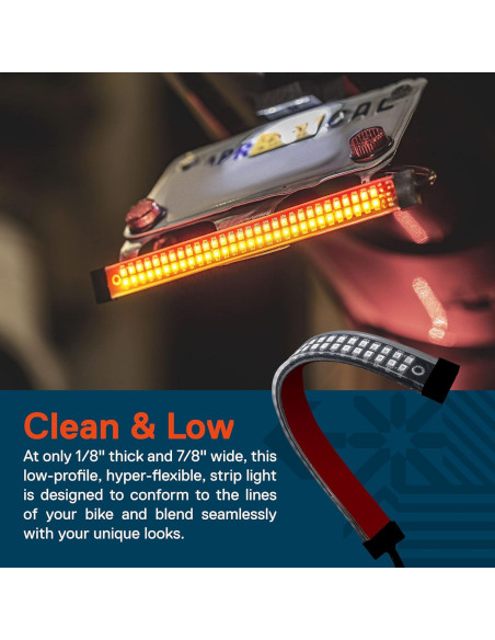 Tira de Luz LED Secuencial 8" ONLINE LED STORE Rojo/Ámbar