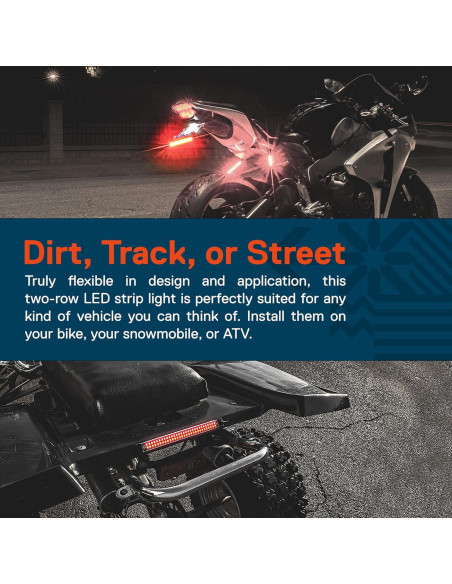 Tira de Luz LED Secuencial 8" ONLINE LED STORE Rojo/Ámbar