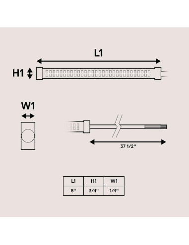 Tira de Luz LED Secuencial 8" ONLINE LED STORE Rojo/Ámbar