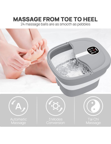 Spa de pies colapsable HOSPAN FS02A con masaje y burbujas