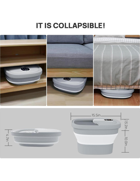 Spa de pies colapsable HOSPAN FS02A con masaje y burbujas