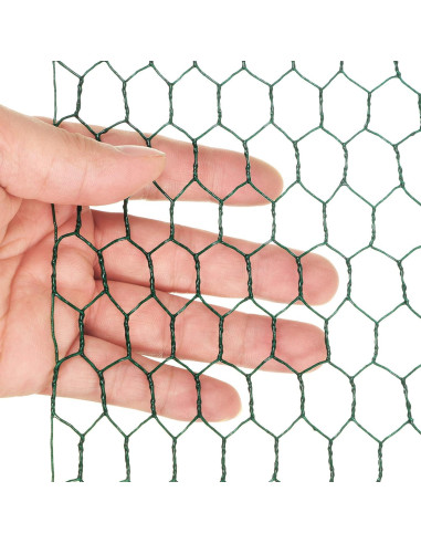 Malla de Alambre de Pollo Galvanizado SATINIOR 2 Hojas 34.8x406.4cm