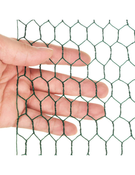 Malla de Alambre de Pollo Galvanizado SATINIOR 2 Hojas 34.8x406.4cm