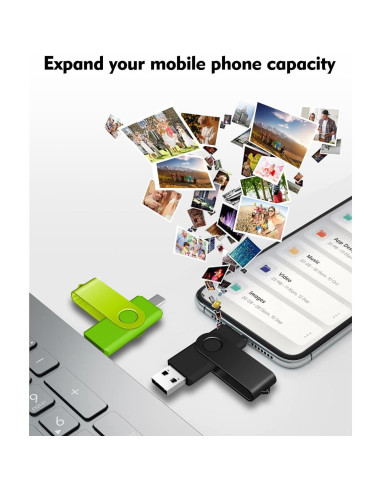 AreTop 64GB Unidad USB C Doble 10 Pack Memoria Flash