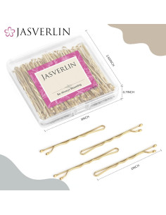 Pinzas para el cabello rubias JASVERLIN 6 cm 100 piezas premium 2