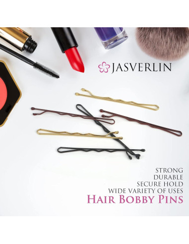 Pinzas para el cabello rubias JASVERLIN 6 cm 100 piezas premium